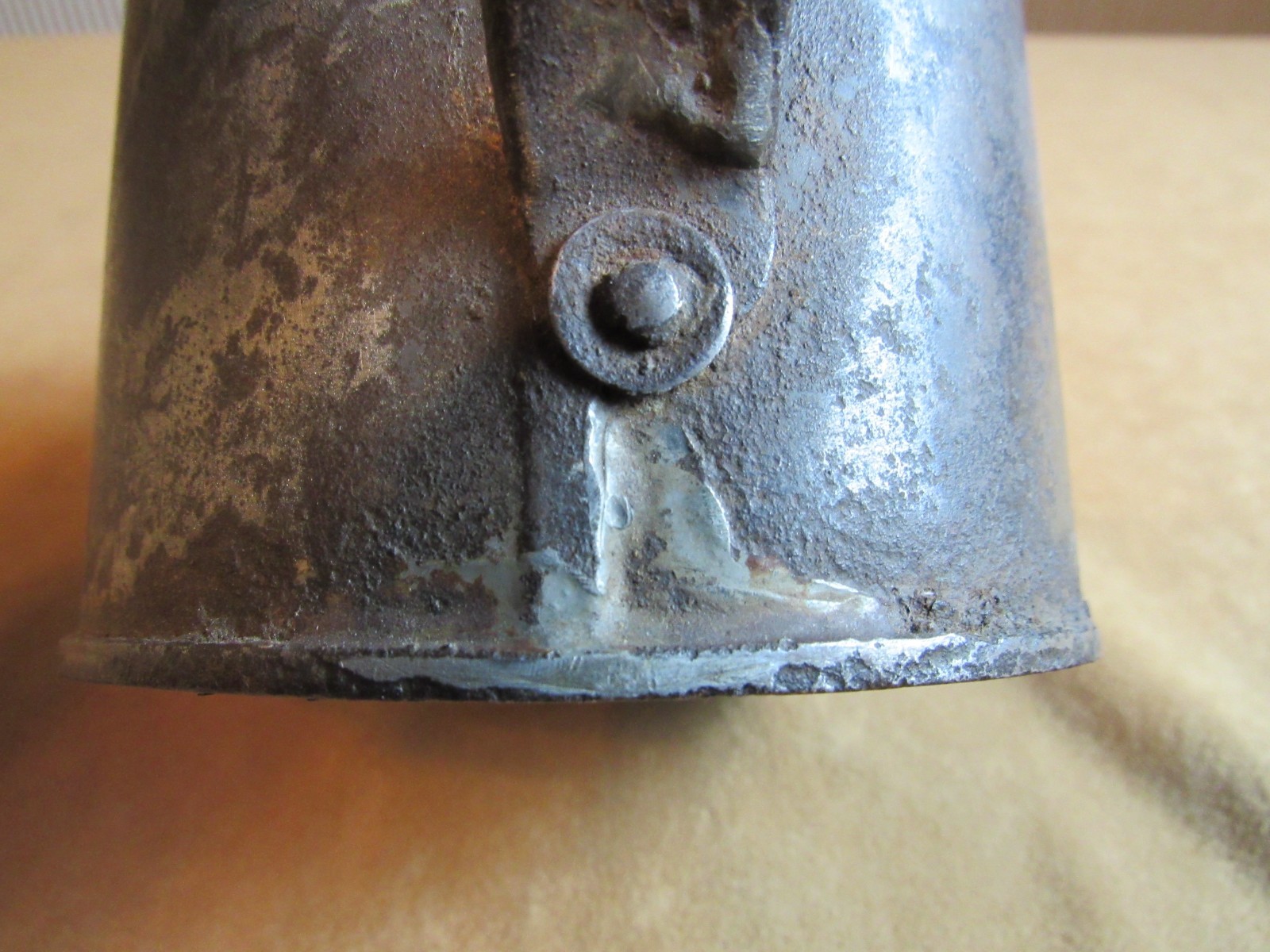 Antique Civil War Original Wire Handle Tin Mess cup 1860s