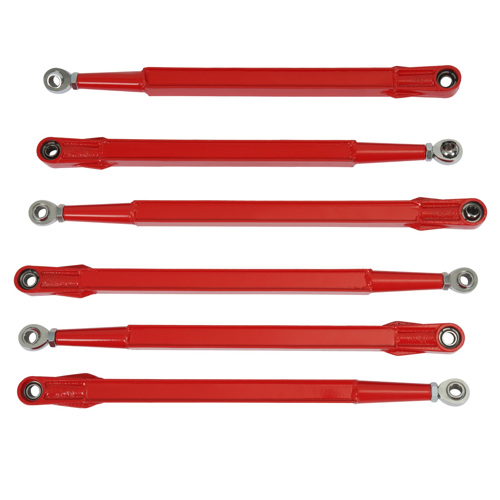 Red Boxed Rear Radius Arms For Can-Am Maverick X3 2017+ 64\" Body Powder Coated