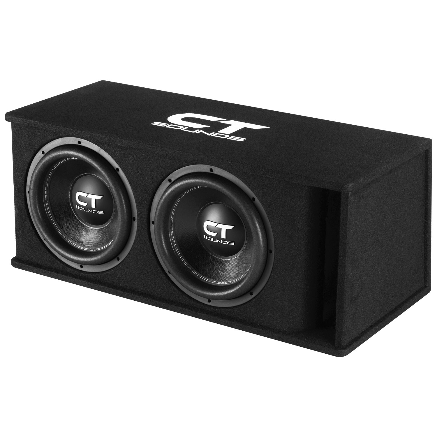 CT Sounds Dual 12” 2600W Loaded Tropo Series Subwoofer Box - TROPO-2X12D4