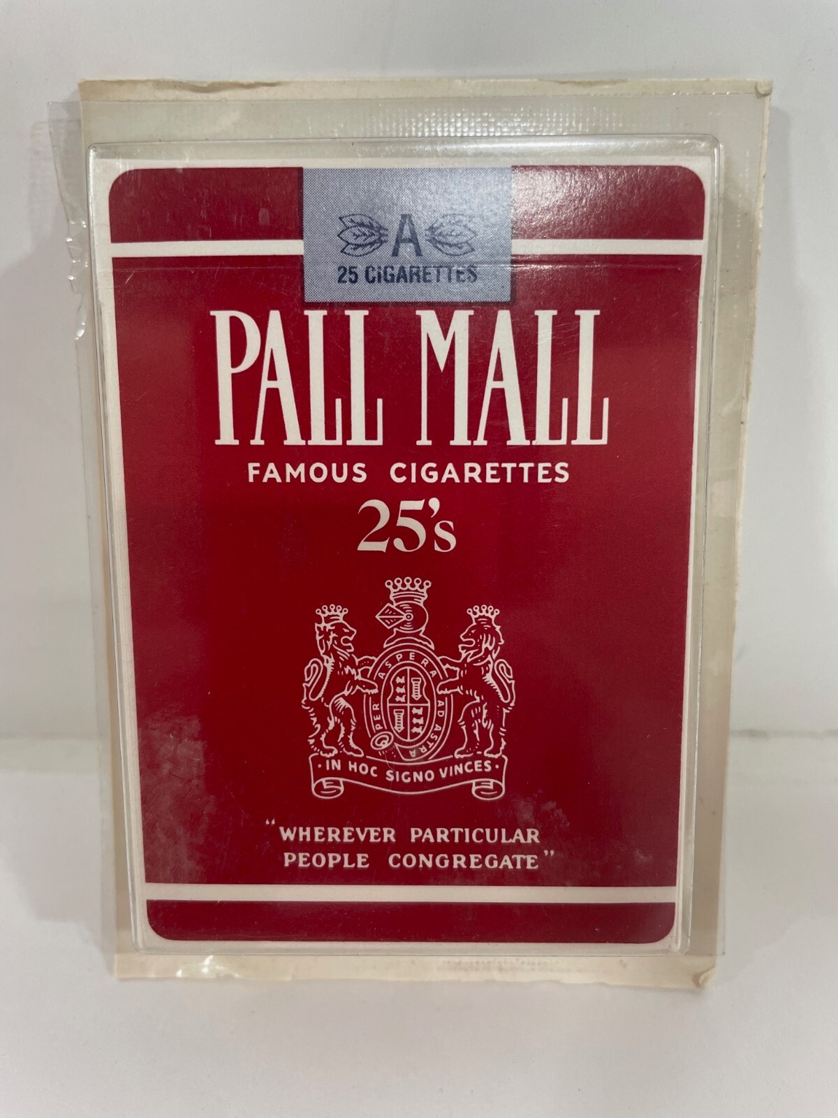 Vintage PALL MALL 25's Promotional Deck PLAYING CARDS Famous Cigarettes SEALED