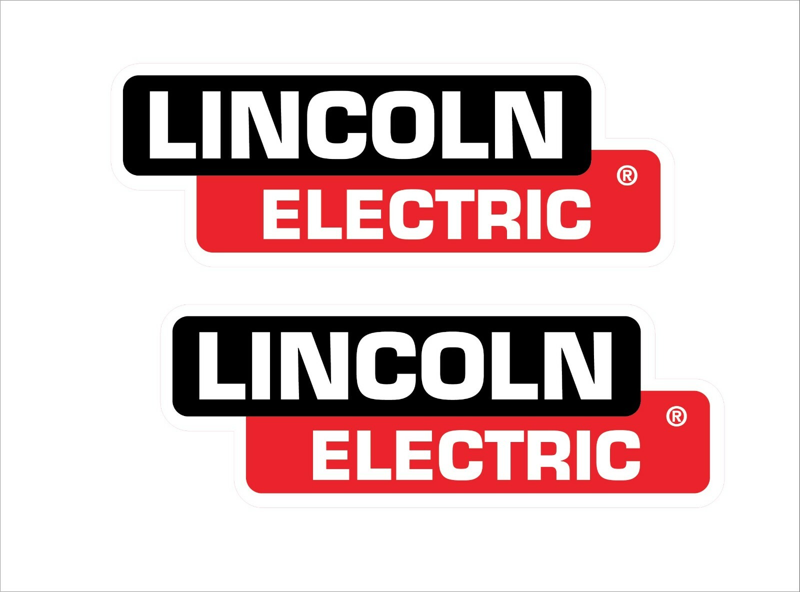 PAIR OF (2) LINCOLN DECALS 4.0" WELDER STICKERS P77 Free Shipping & Tracking