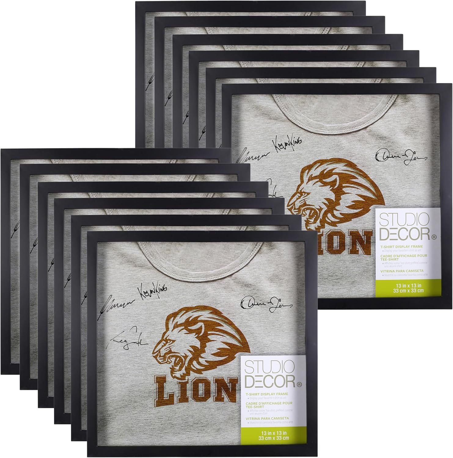 T-Shirt Display Frame - Display Case for Shirts, Jerseys, Memorabilia - Black, 1