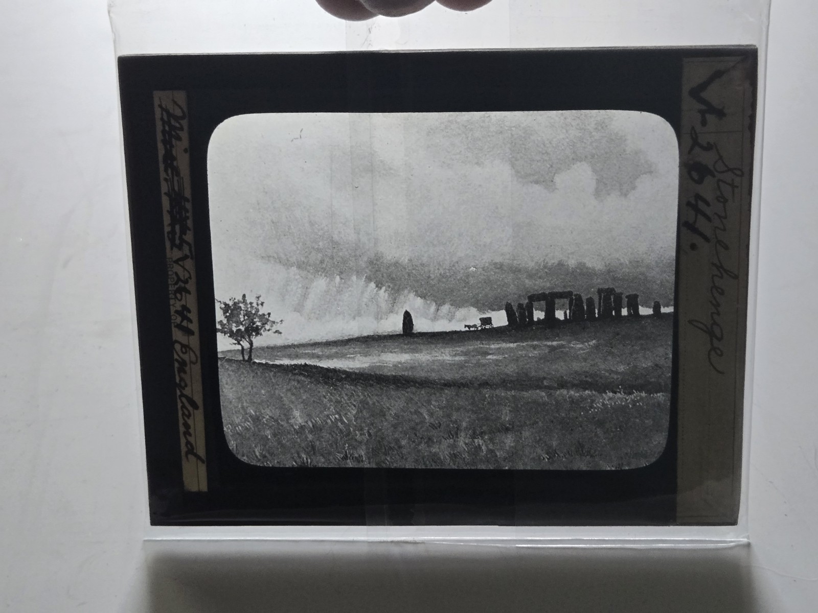 5 Antique Stonehenge Magic Lantern Slides - GWW Photographer - Glass Slides