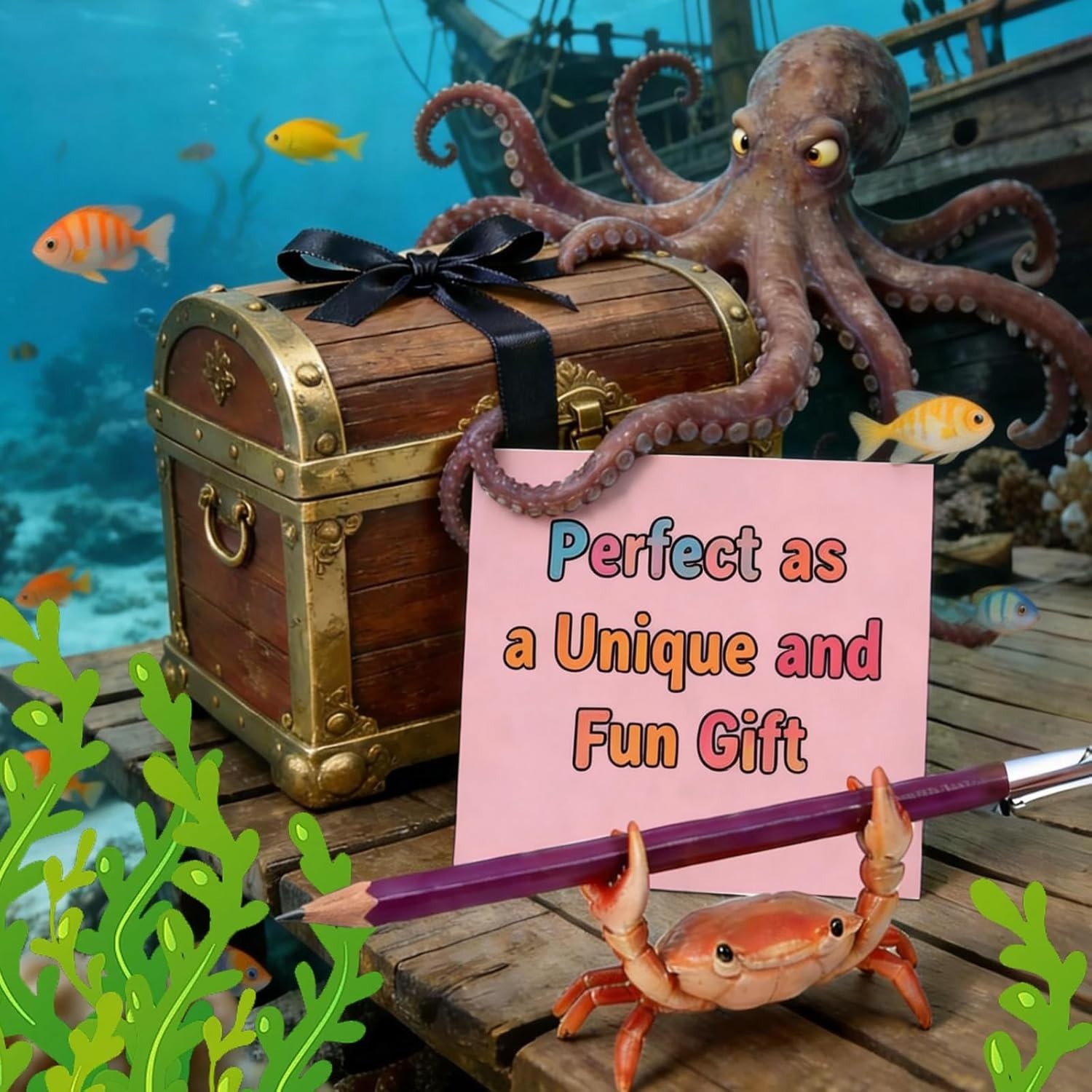 Lightweight 4PCS Crab Shaped Pen Holders - Perfect Gift for Creative Spaces