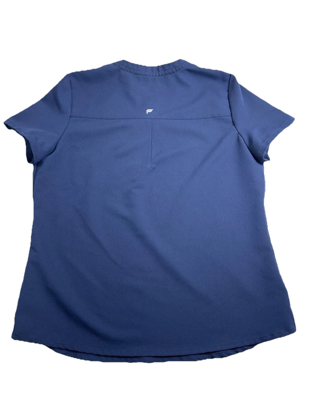 Fabletics Scrub Top Womens Medium Navy Blue V Neck Medical Uniform Workwear Top