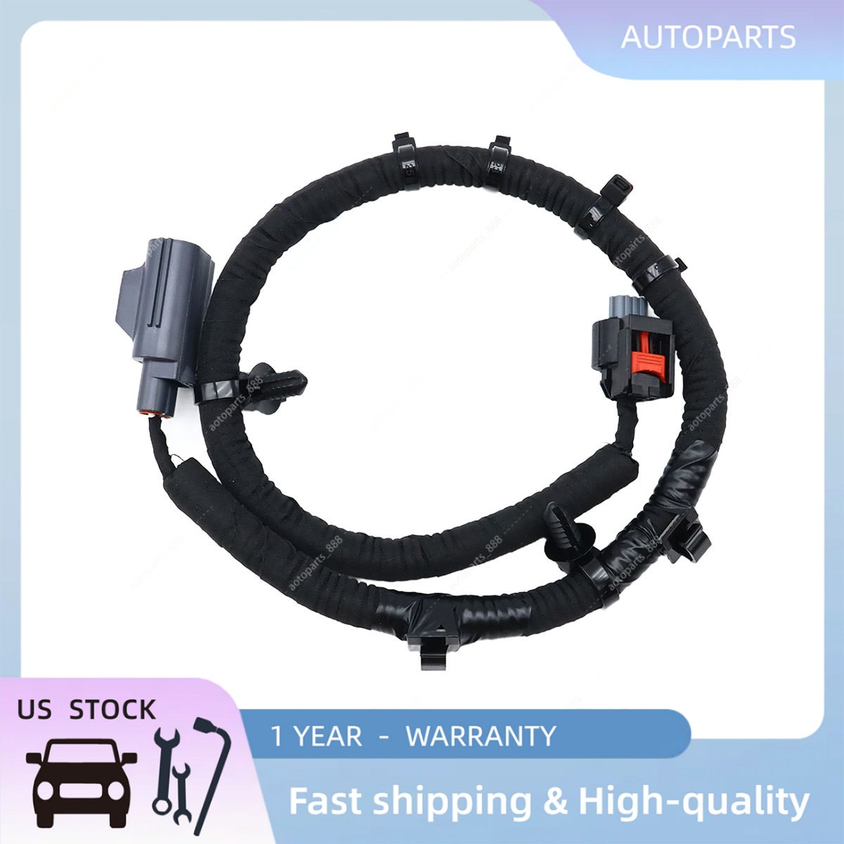 Fit 15-24 Ford Edge LEFT Rear Parking Brake Jumper Wiring Harness