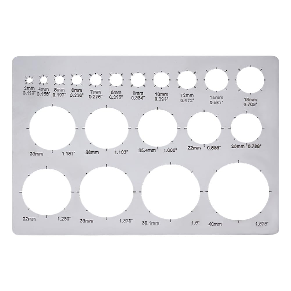 UNICRAFTALE 1Pcs Metal Circle Templates Circle Stencil for Drawing Stainless