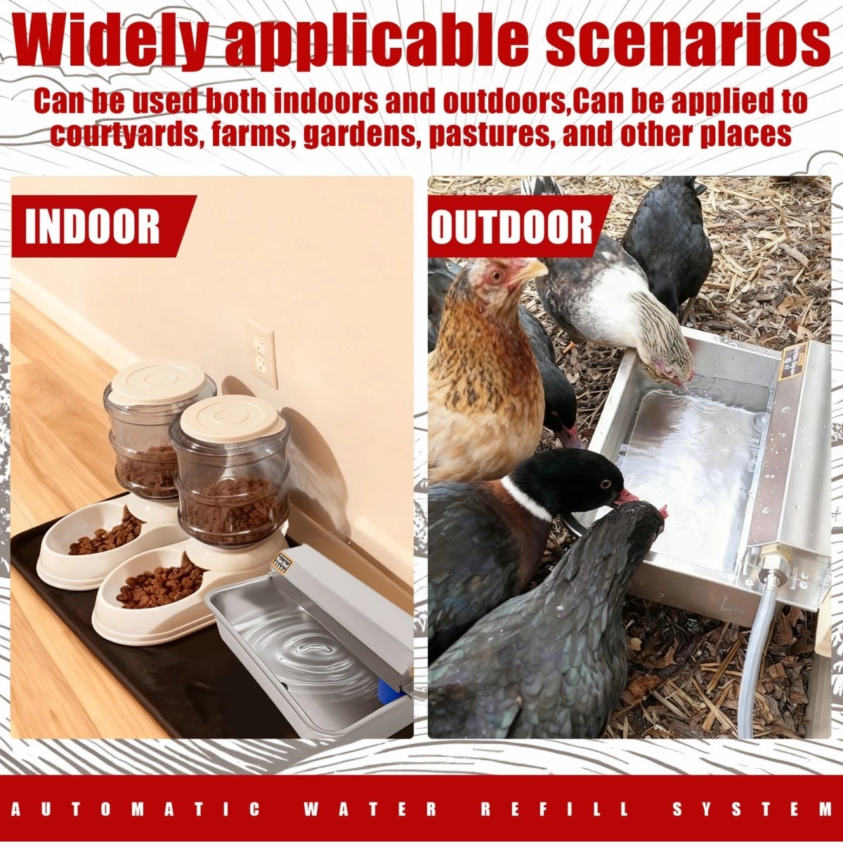 Automatic Dog Water Dispenser 2 Gallons 304 Stainless Steel Dog Water Bowl