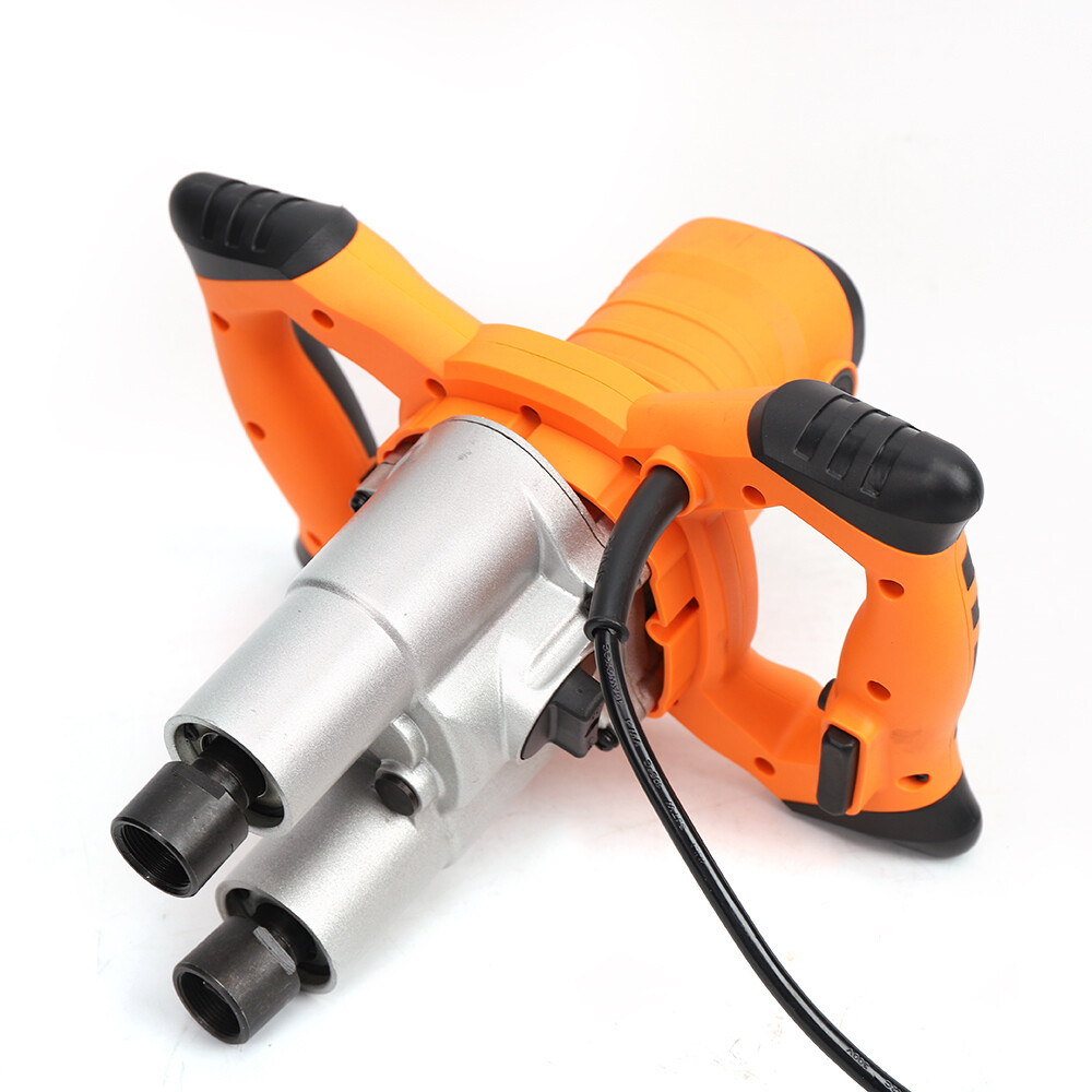 1800W Handheld Electric Concrete Cement Mixer with Two Rods Double Paddle