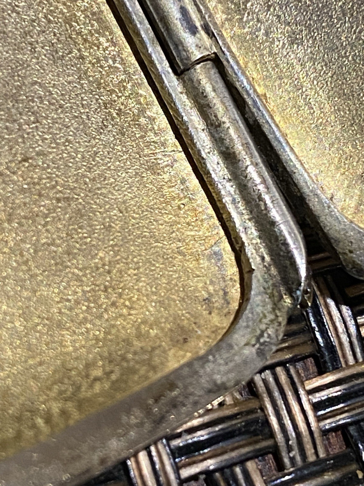 Antique Art Nouveau Silver Cigarette Case of Bamboo Design, E·S Anchor Mark 19th