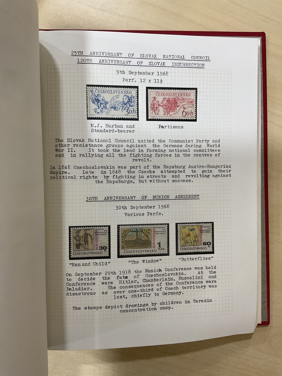 Czechoslovakia stamps. 1938 - 1970. Mint. Well written up album. G/109