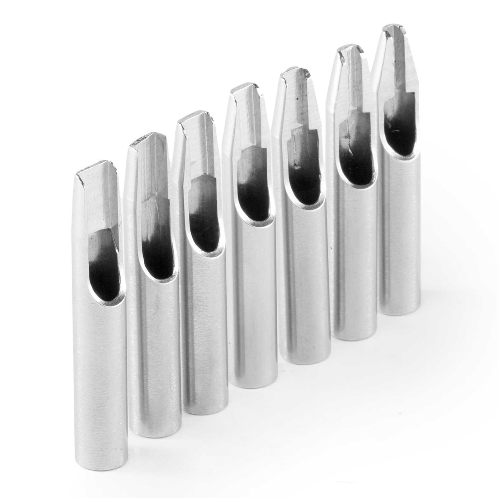 22Pcs Stainless Steel Tattoo Tubes Nozzle Tips For 4Pcs Tattoo Machine Grips Set