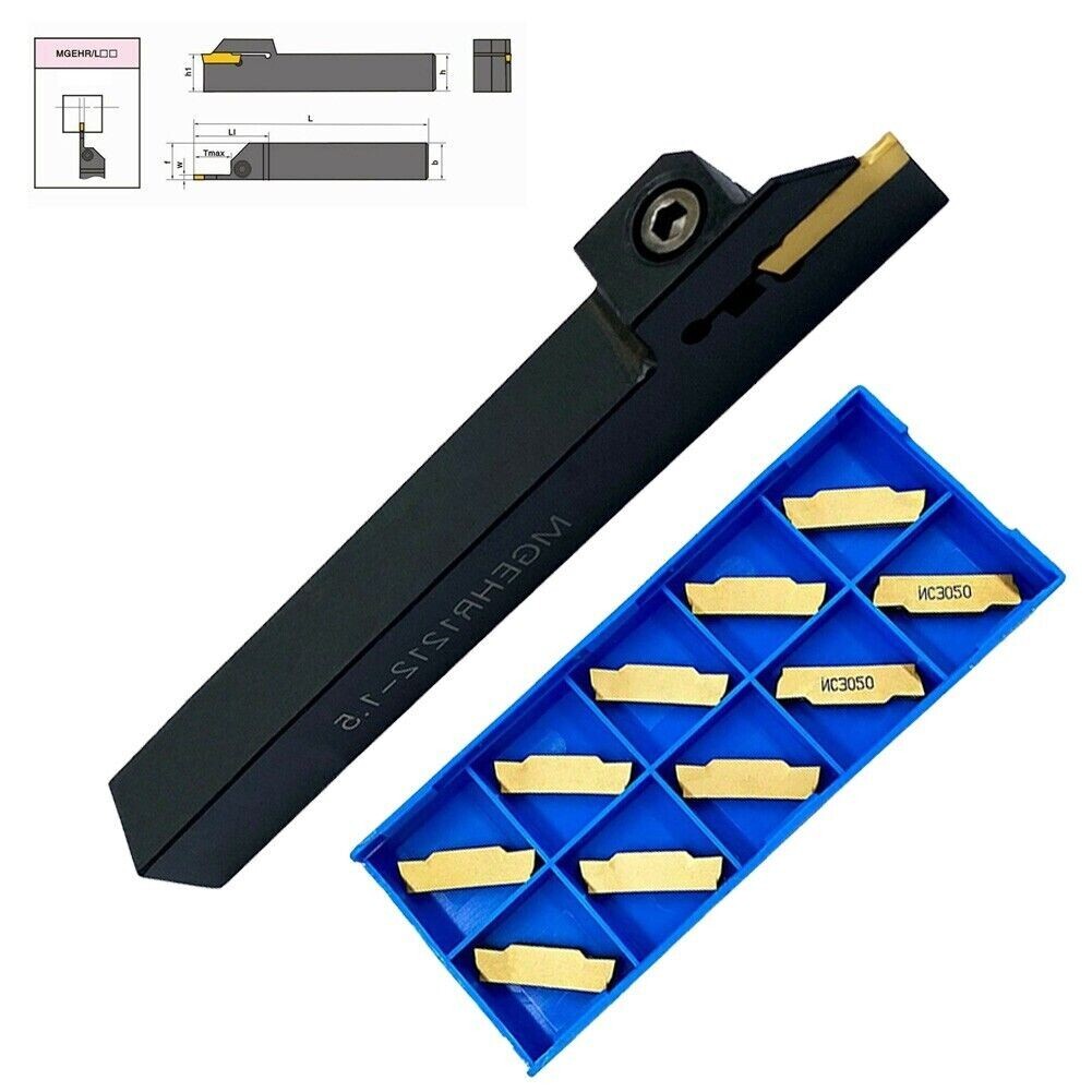 MGEHR1212-1.5 Lathe Grooving Tool Holders Cut-Off 12x12x100mm +10 MGMN150 insert