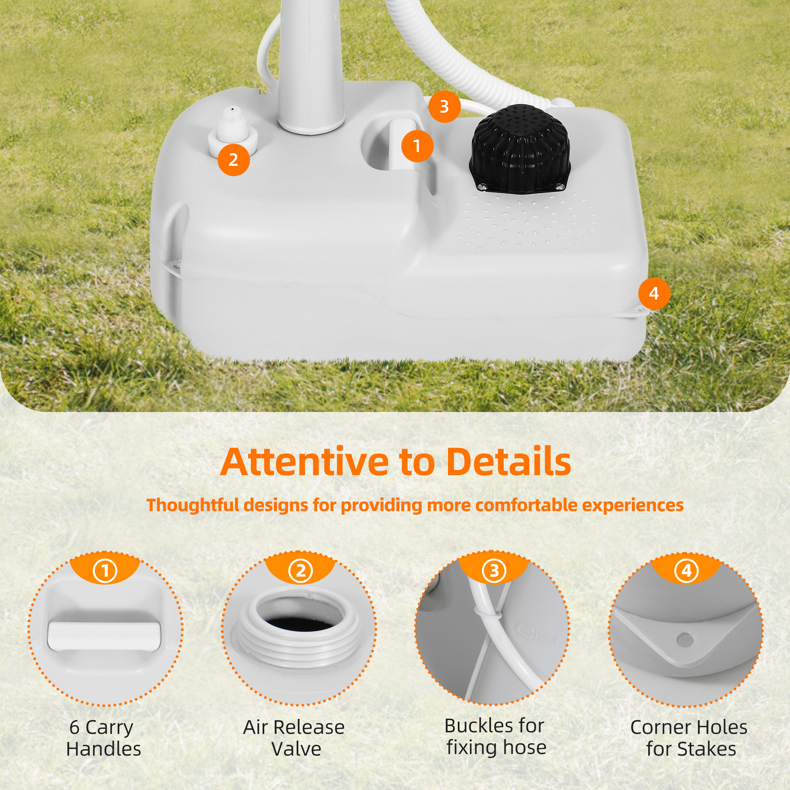 Portable Wash Sink Camping Garden Washing Station Hand W/17 L Wash Basin Stand