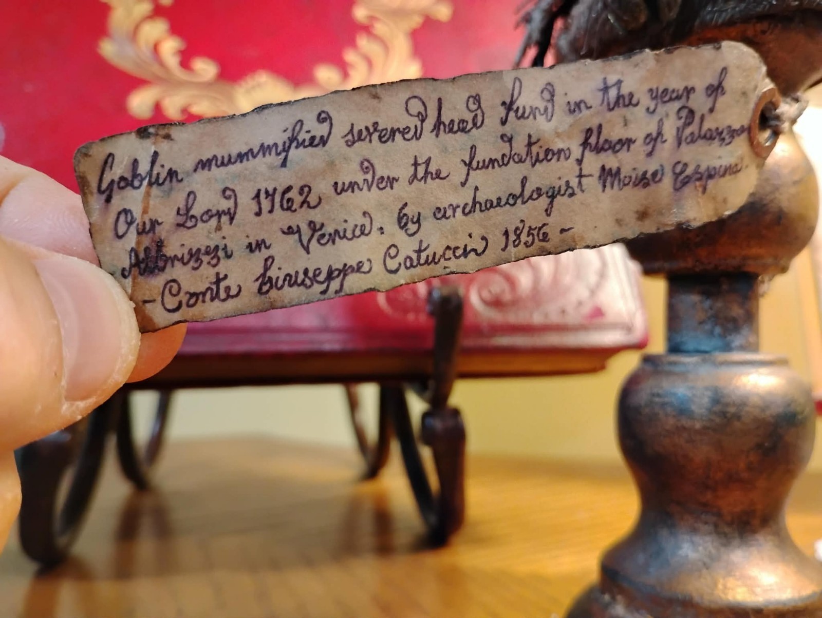 Goblin Mummified Severed Head Handmade Sculpture by Spanish Artist Moise Espina