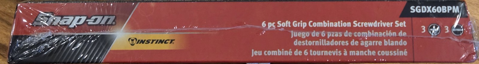 Snap On "Soft Grip-Pink" Screwdriver Set Instinct 6 Piece Set (New)