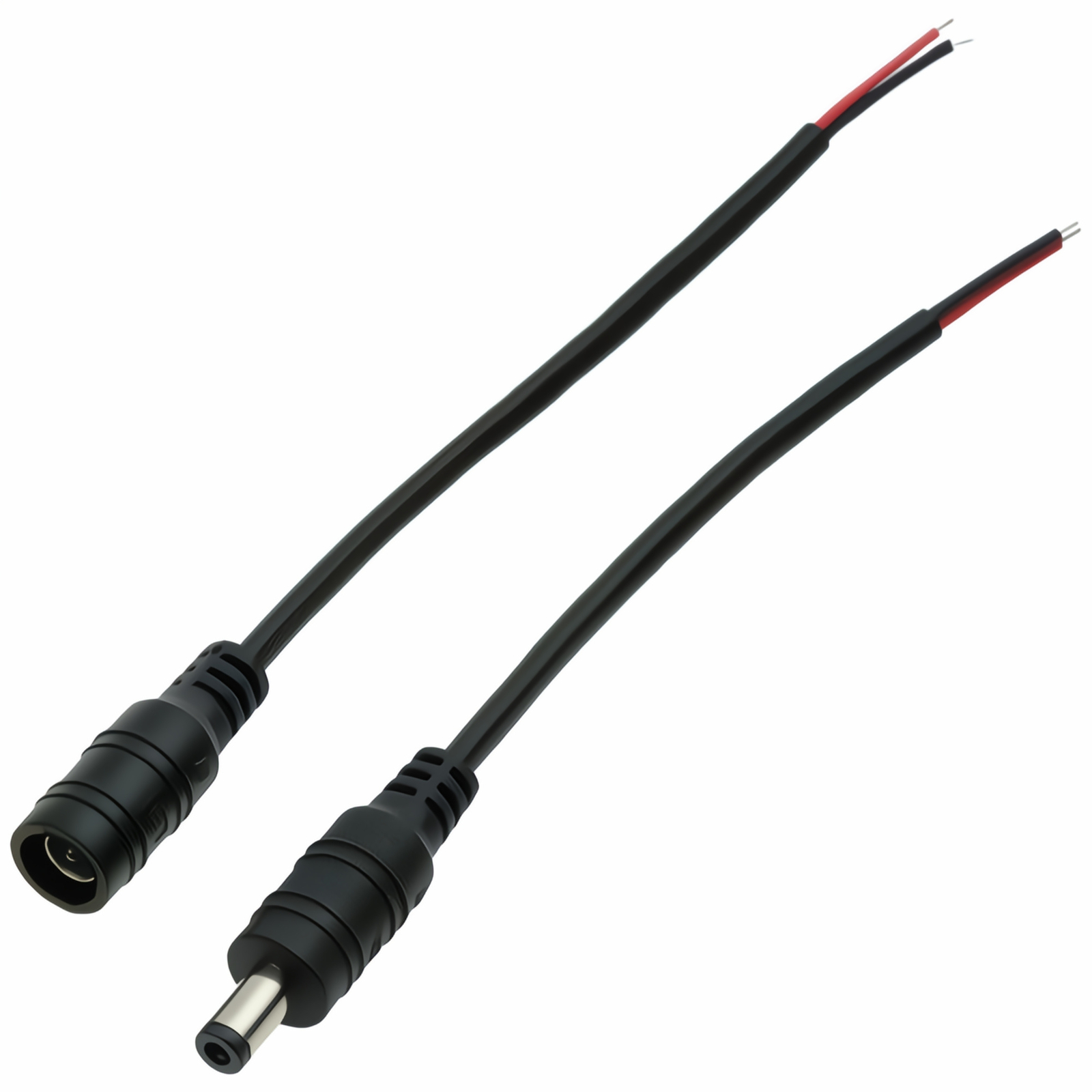 5pair 12V 5.5x2.1mm Male + Female DC Power Socket Jack Connector Cable Plug Wire