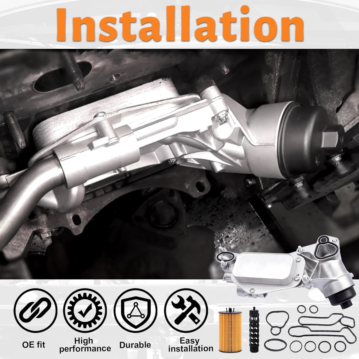 Engine Oil Cooler Filter Housing For Chevy Cruze Sonic Aveo 1.6L 1.8L 93186324