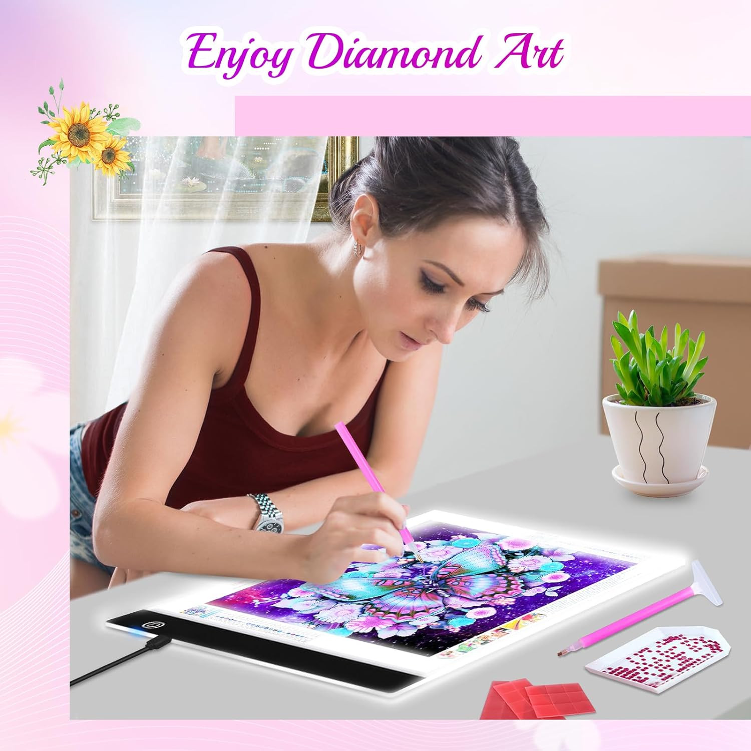 Light Board for Diamond Art Kits for Adults: Light Pad for Dimond Art