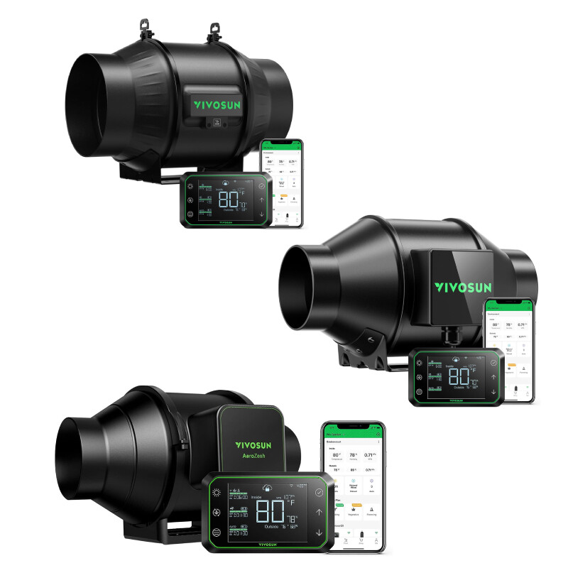 VIVOSUN AeroZesh Inline Duct Fan HVAC Exhaust Kit with Speed Control
