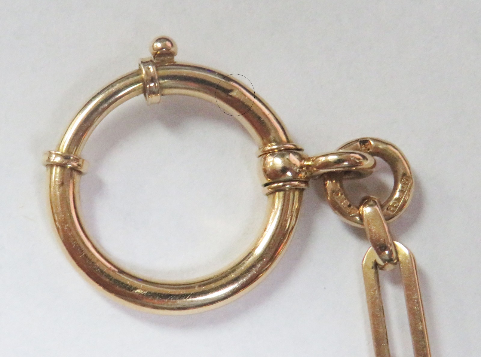 ANTIQUE 18K GOLD SWEDISH CRAFTED 19 GRAMS 10.5" POCKET WATCH CHAIN