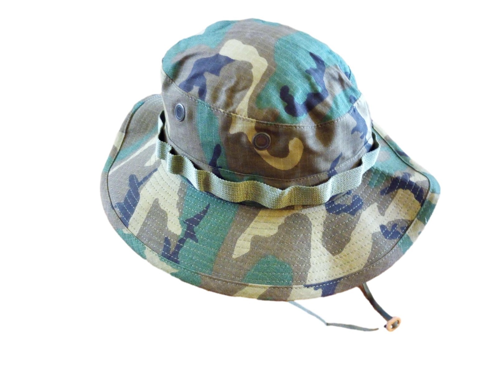 U.S MILITARY ARMY VIETNAM JUNGLE BOONIE HAT TYPE II ERDL CAMOUFLAGE LARGE 7 1/2