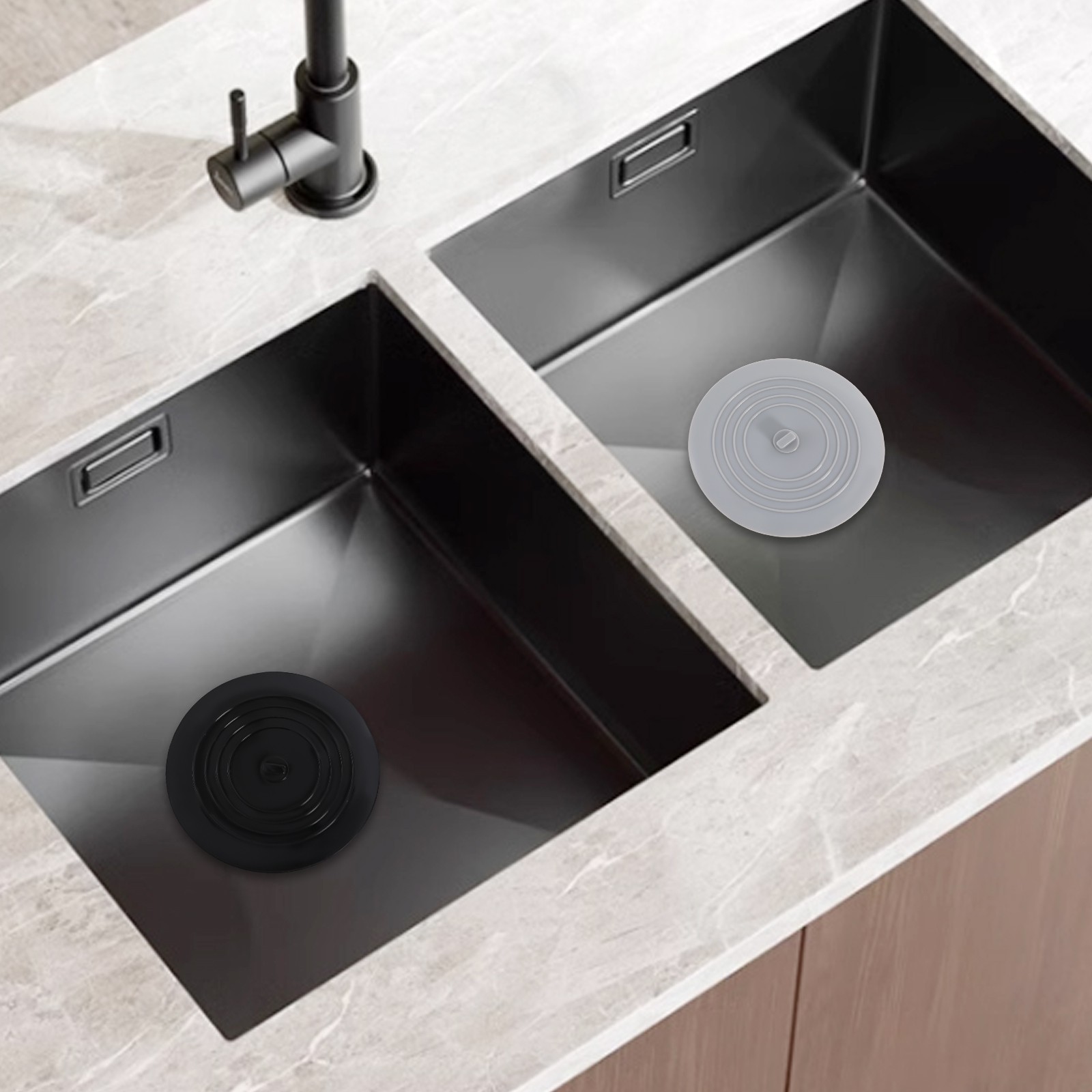 2 Pack Silicone Tub Stoppers, Bathtub Drain Stopper, Sealing Sink Plug