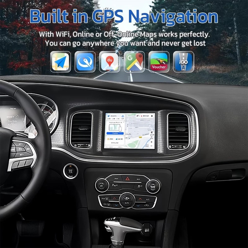Apple CarPlay 8.4'' Android 15 Radio For Dodge Challenger Charger 2011-2023