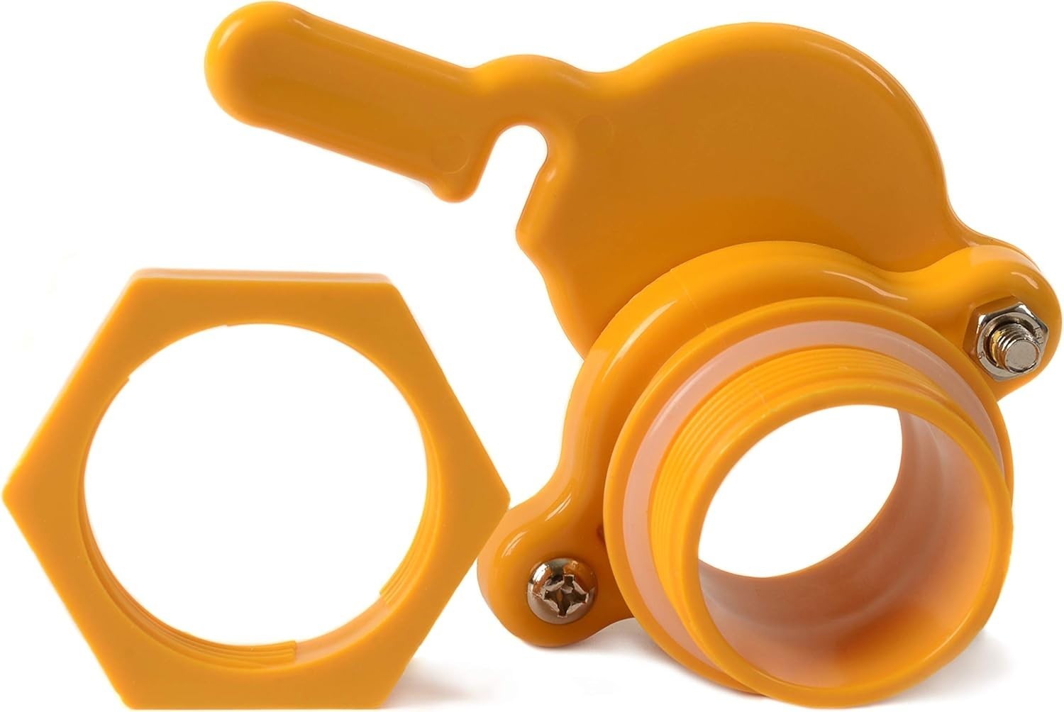 Yellow Light Honey Gate Valve Set – 2 Durable Valves for Safe Honey Harvesting