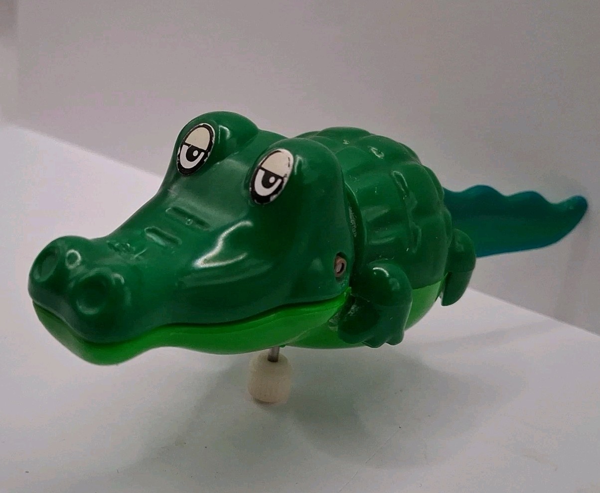 Vintage Tomy Wind Up Toys Lot Of 3 - Alligator, Seal, Teapot
