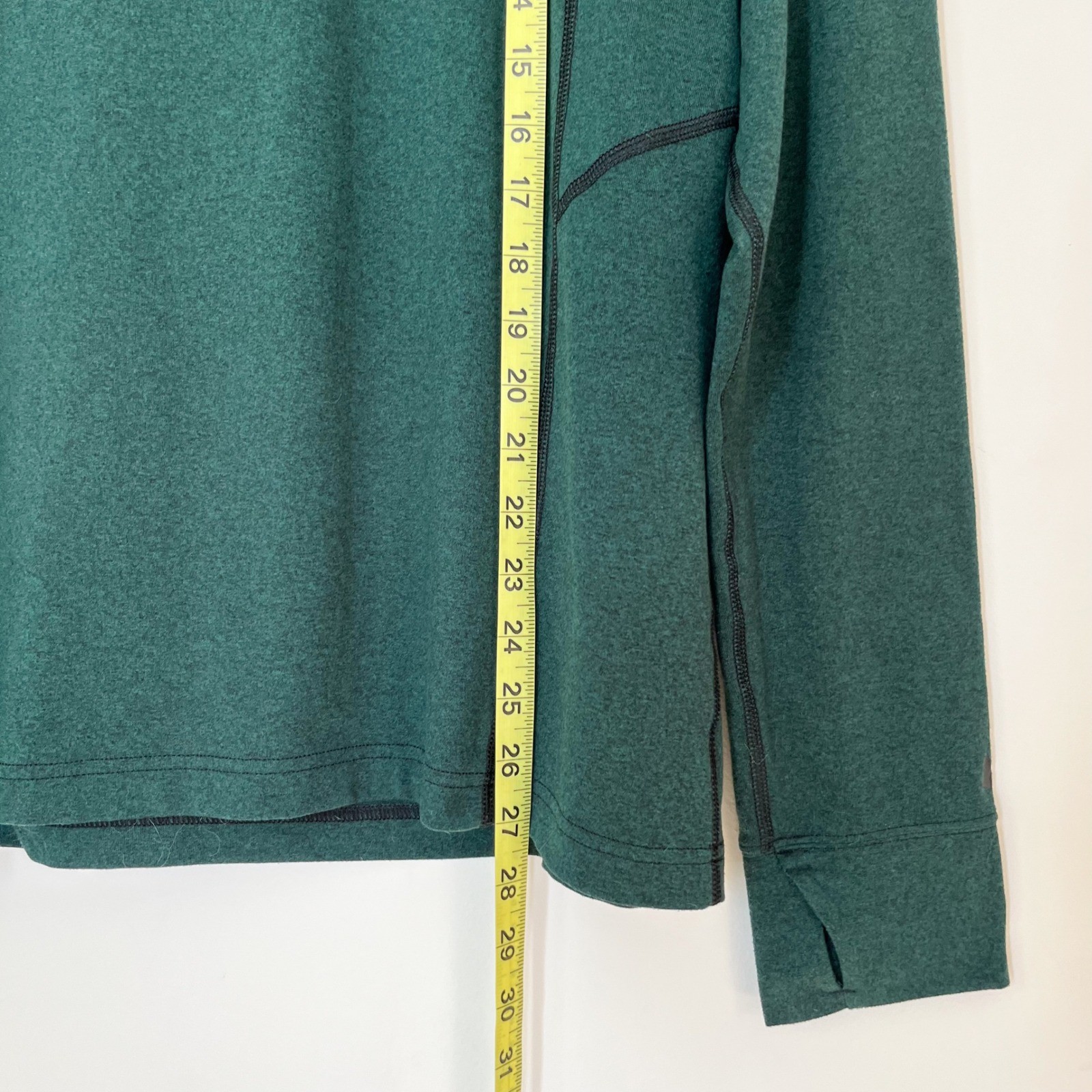 REI Co-op Mens 1/4 Zip Long Sleeve Pullover Green Medium