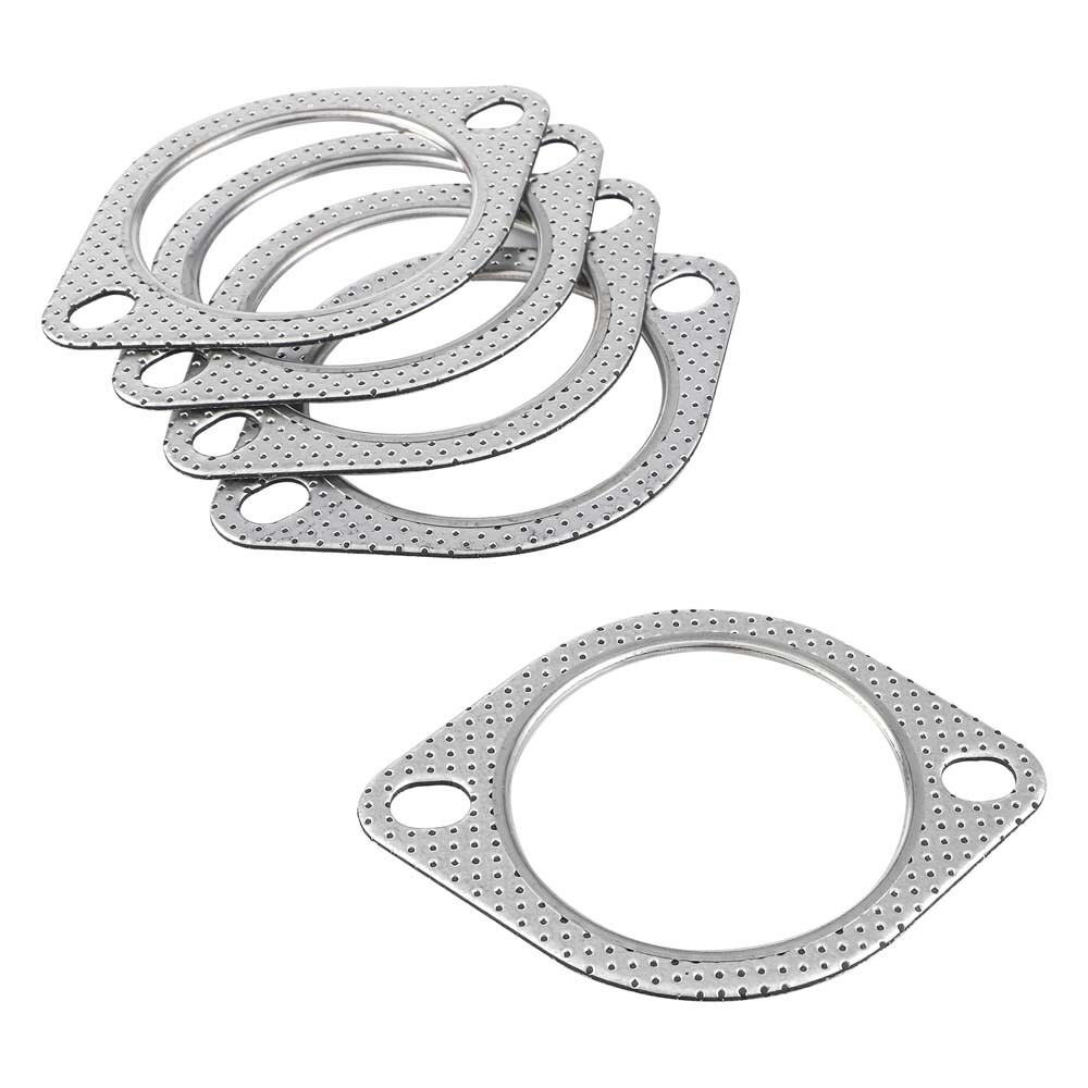 Set of 5 Exhaust Gasket 3inch 2 Bolt High Temp Exhaust Flange Gasket Heavy Duty