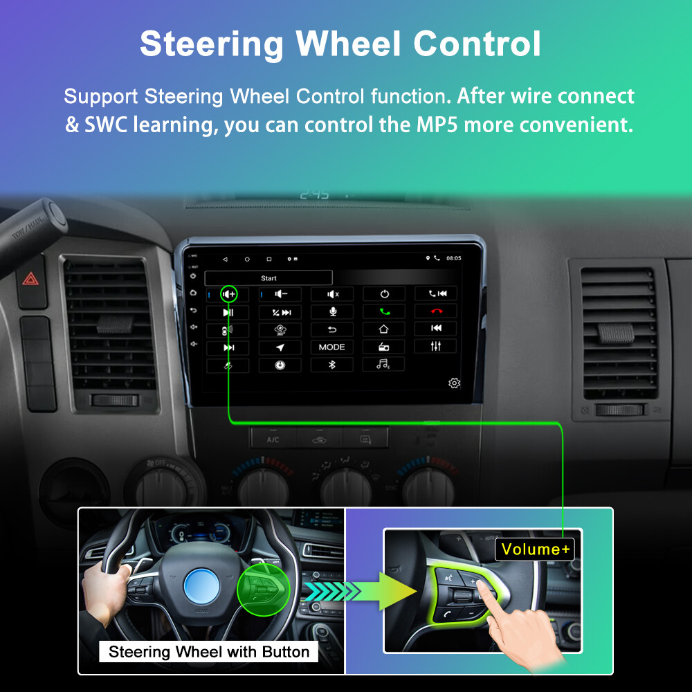 Apple Carplay Car Stereo GPS Radio For Toyota Tundra 2007-2013 Sequoia 2008-2019