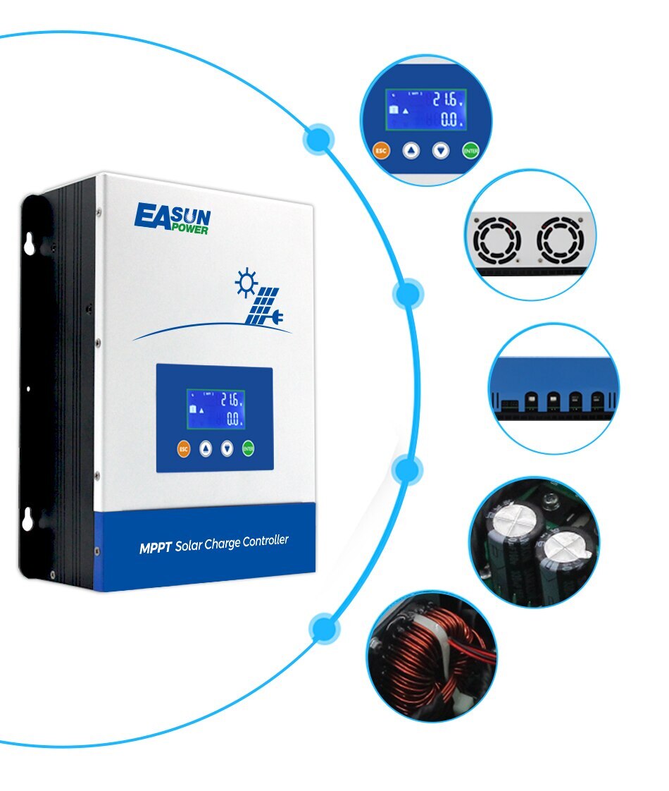MPPT 80A Solar Panel Charge Controller 12V 24V 36V 48V DC Battery Regulator LCD