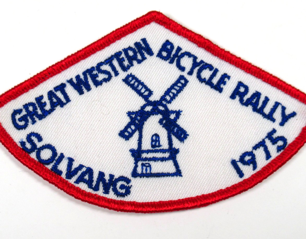 Great Western Bicycle Rally Solvang California 1975 Patch Vintage Sew On