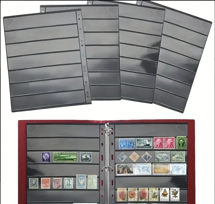 50 Stamp stock sheets-7-Line Divided-Double sided 100 pages-Cheapest in World