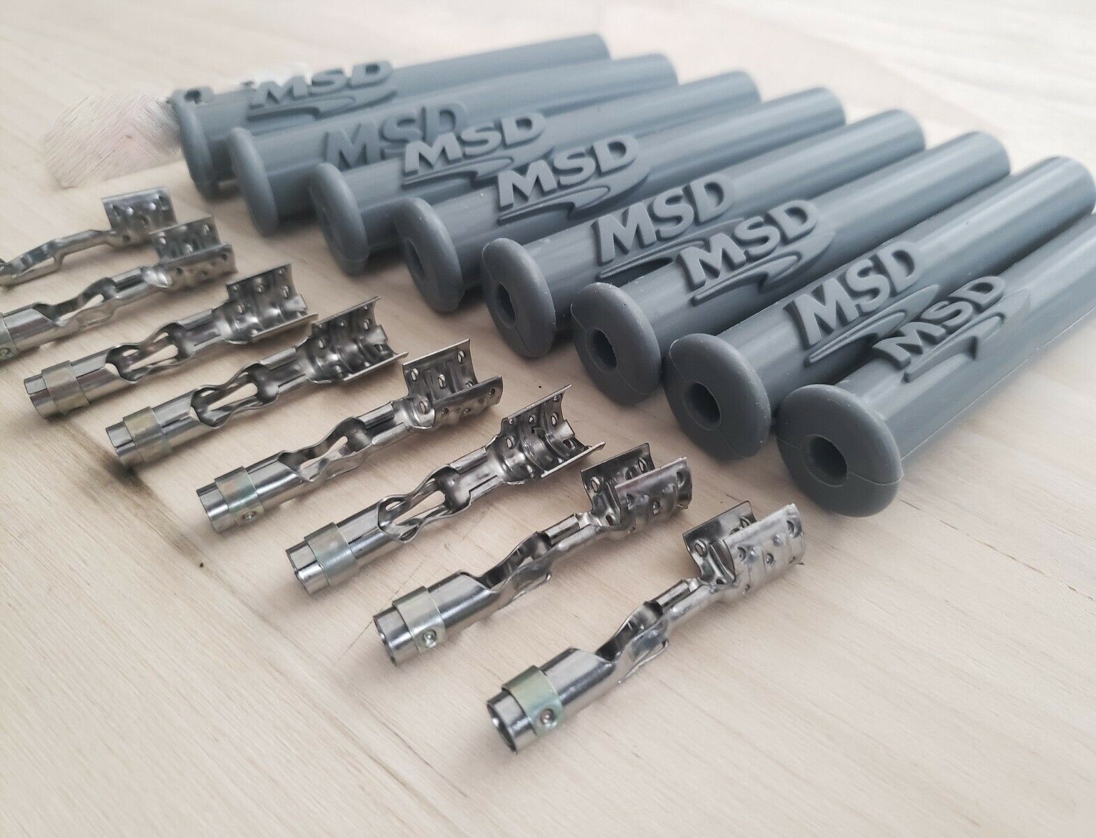MSD 3301 Spark Plug Wire Plug Boots & Terminals Straight 180 Multi Angle 8 Pack