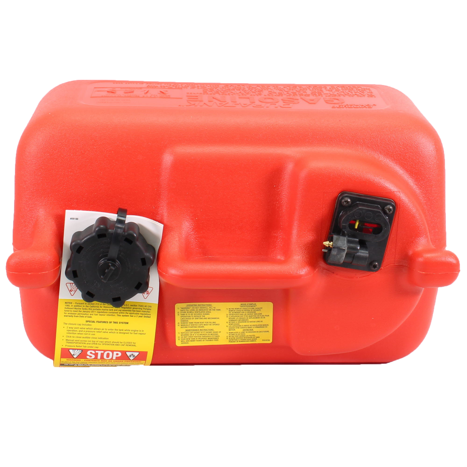 Johnson Evinrude OMC DuraTank 6 Gallon Portable Fuel Gas Tank, 5008623