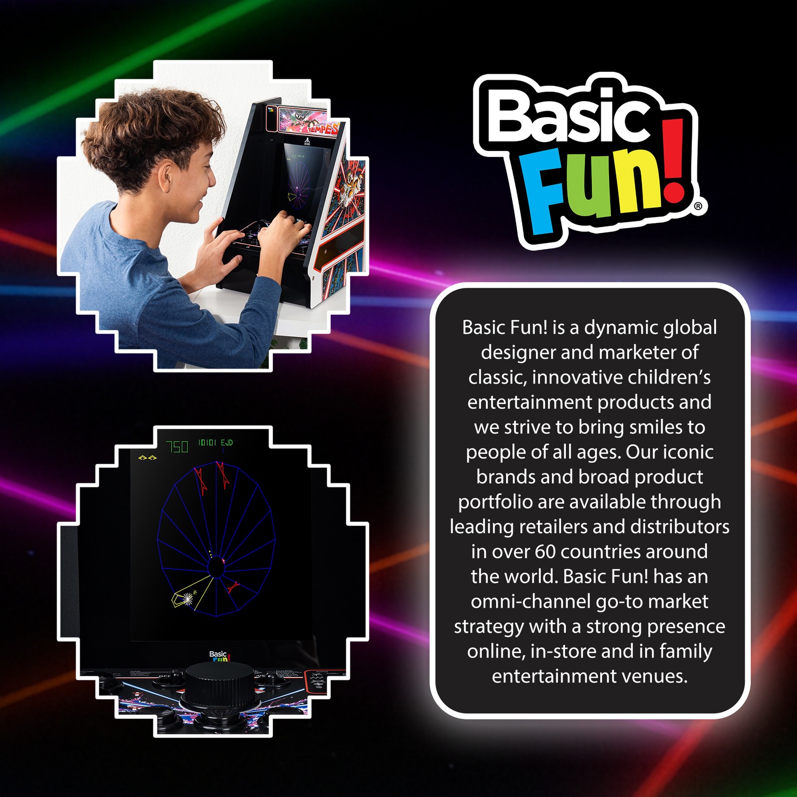 Arcade Classics Atari Tempest Counter Series Arcade Game with 8 Inch Screen