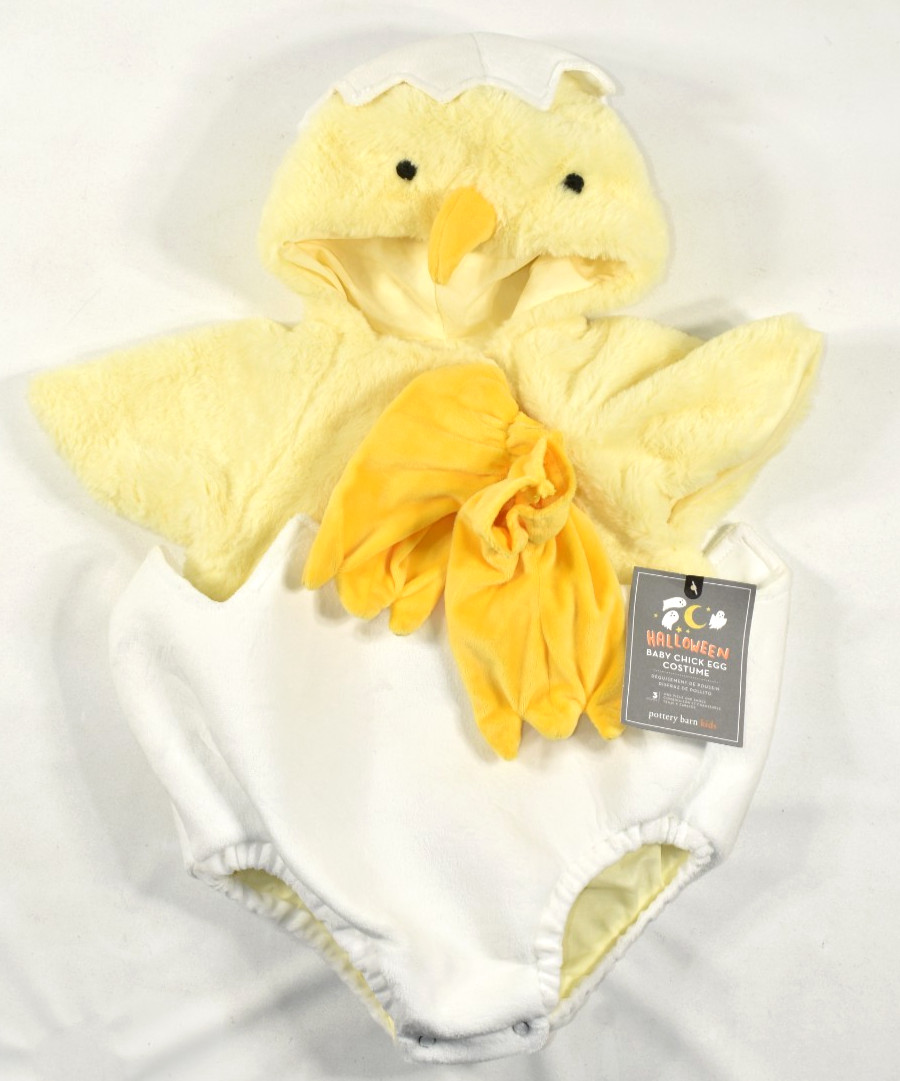 Pottery Barn Kids Baby Chick Egg Chicken Bird Costume Halloween 0-6 Months NEW