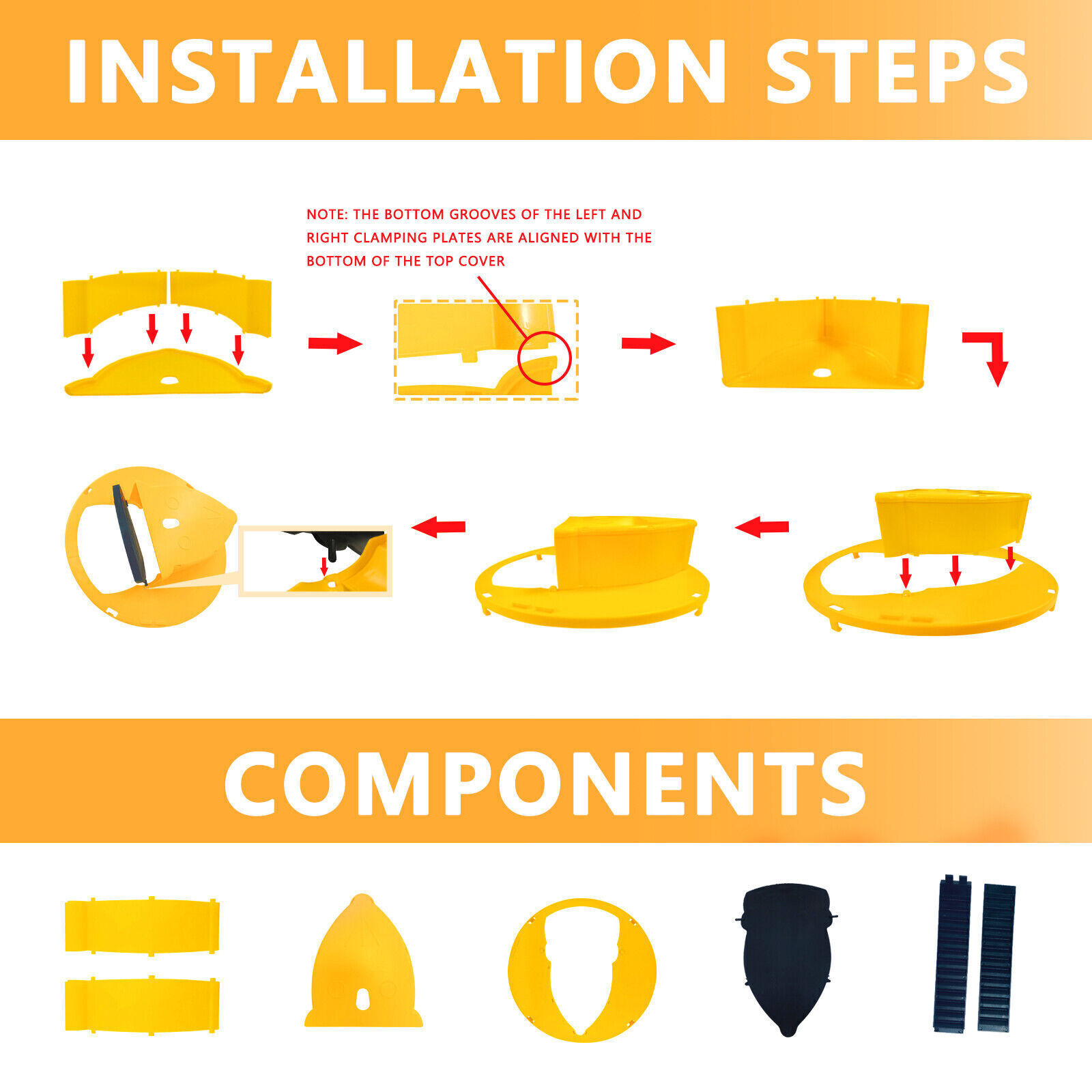 4PACK Bucket Lid Mouse Rat Trap Bucket Mousetrap Catcher US FAST SHIPPING