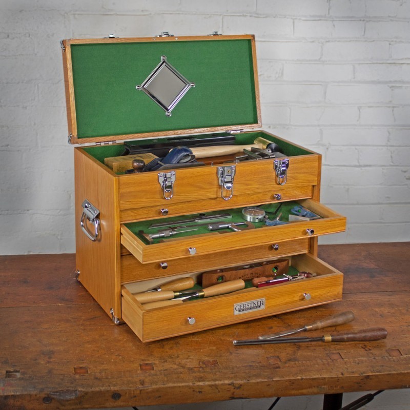 Gerstner International GI-T20A Red Oak 5-Drawer Hobby Tool Storage Chest