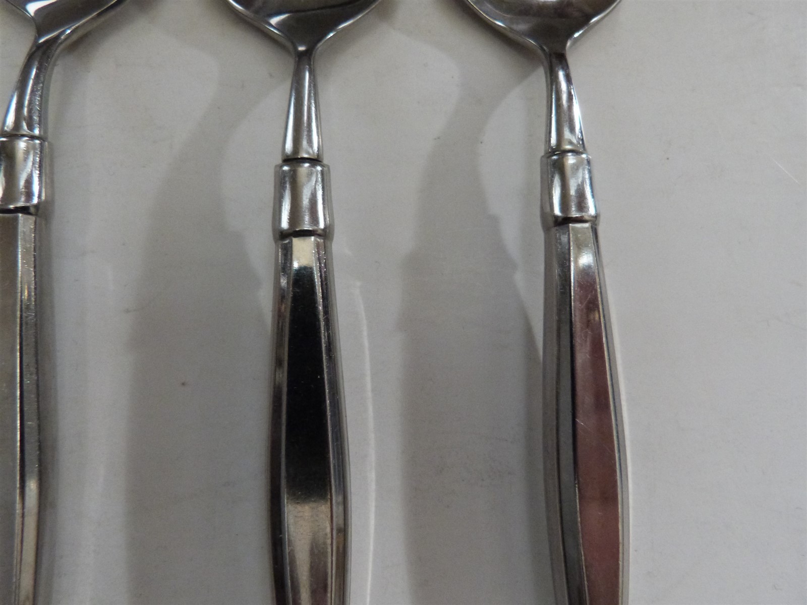 4 Oneida Act 1 One Glossy Stainless Heirloom Cube TEASPOONS 6 3/8" L1