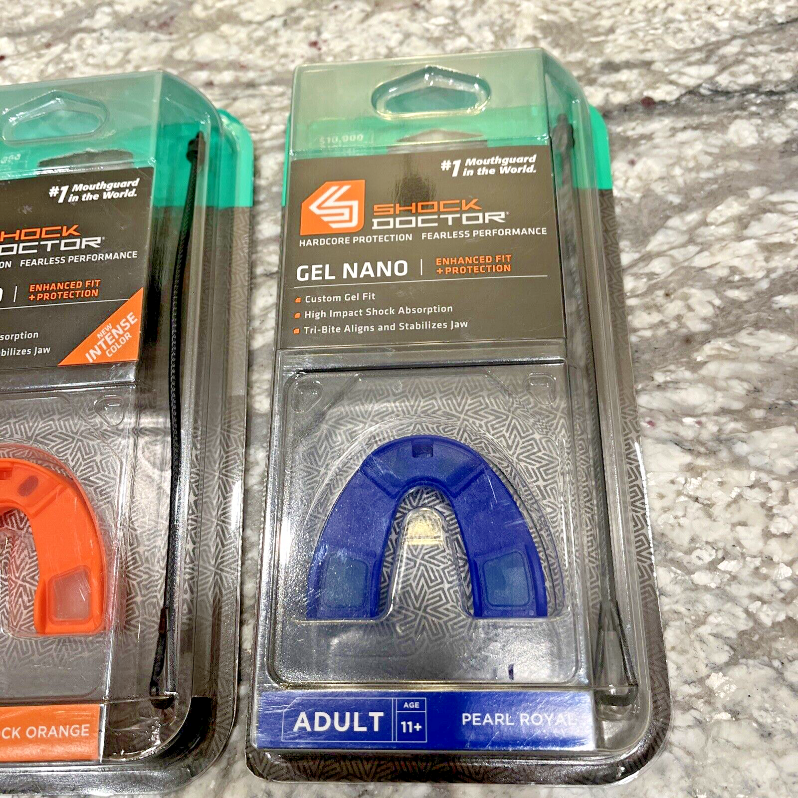 NEW - Two Shock Doctor Gel Nano ADULT Mouthpiece Mouth Guard