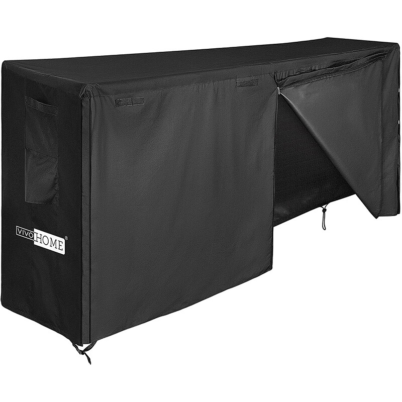 4/5/6/8ft Waterproof Firewood Log Rack Cover 600DOxford w/ Zipper Hook Loop Tape