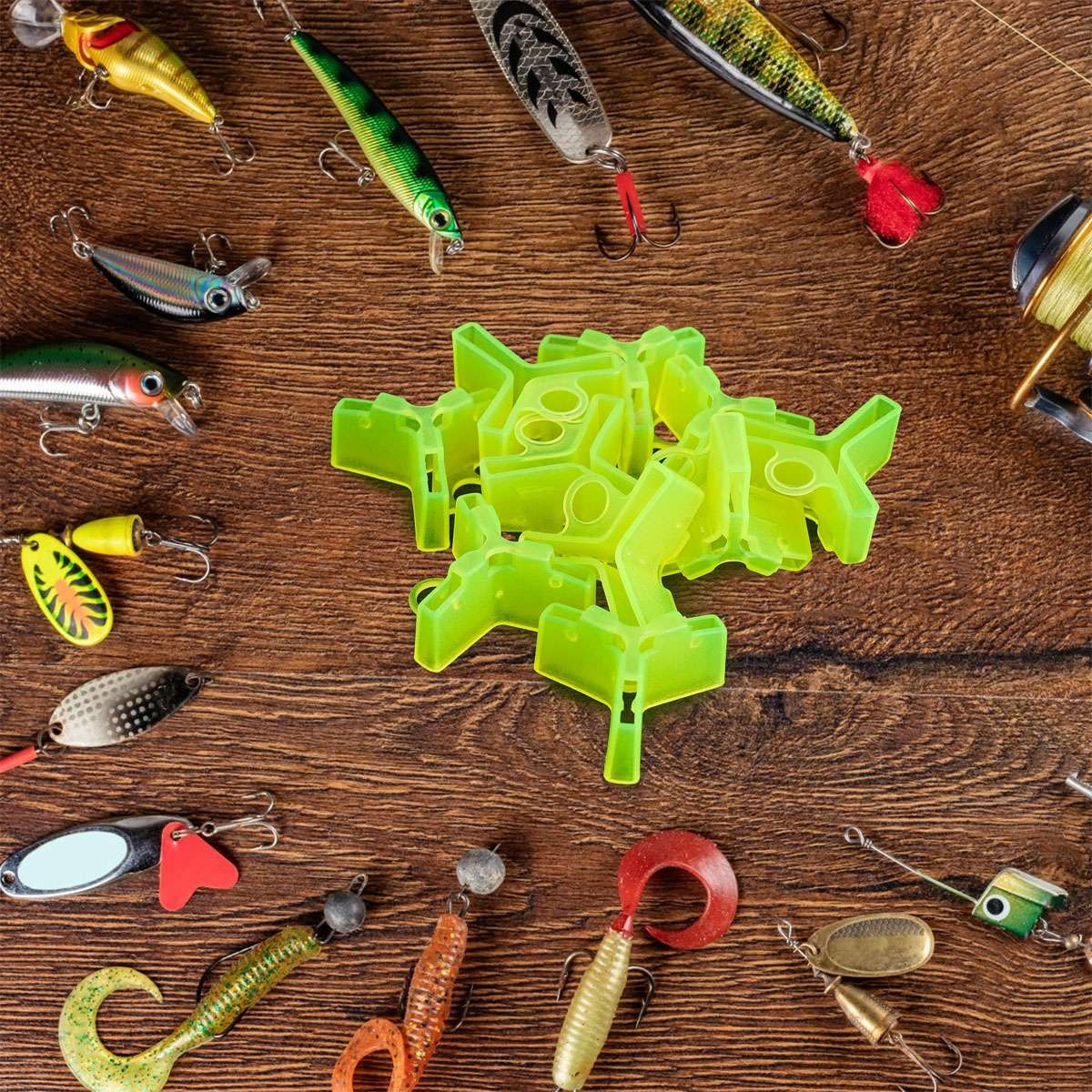 100pcs Yellow Treble Hook Covers Protector Fishing Lure Holders #1 #2 #3 #4 #5