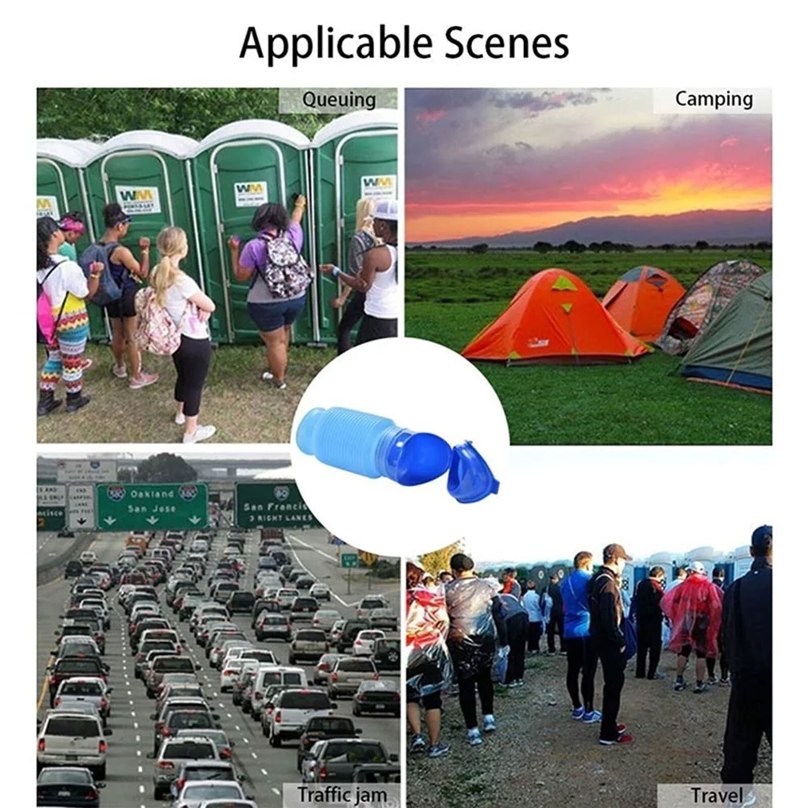 Portable Urinal Male Female Emergency Travel Camping Car Toilet Pee Bottle Kit
