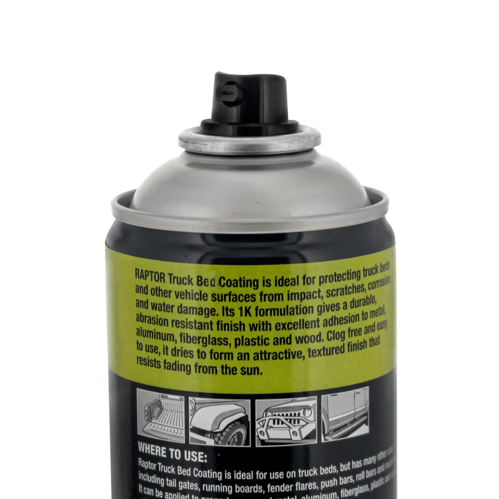 Raptor 1K Bed Liner Aerosol Black, 14.3 Ounce Truck Bed Coating