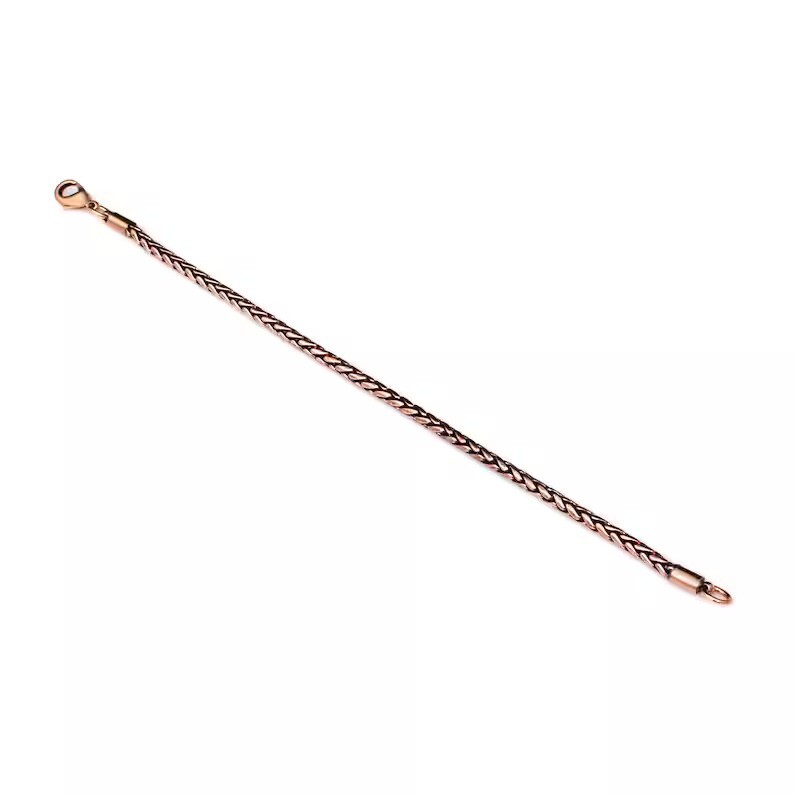 Pure Copper Wheat Design Chain 100 % Pure Copper Chain Anklet Bracelet Jewelry