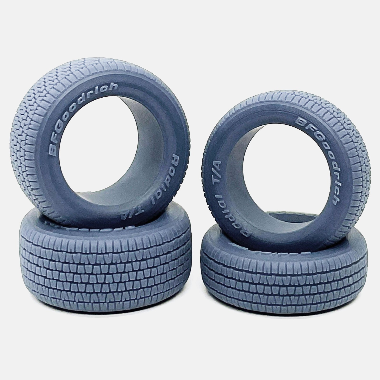 1/18 Resin BFGoodrich Radial T/A Tires, 22.8mm ID, Various Sizes, Set of 4, 1:18